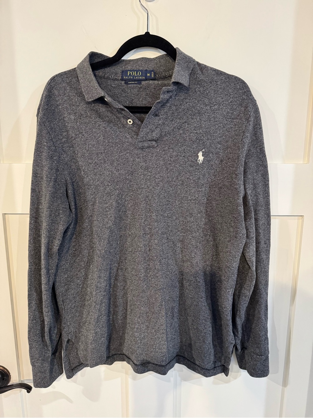 Ralph Lauren Long Sleeve Polo Shirt - Charcoal Gray